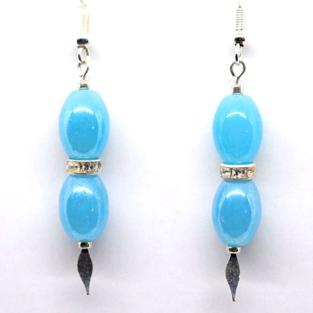 Blue Glaze Earrings 12$